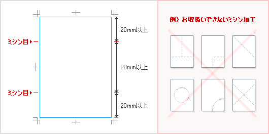 例） お取扱いできないミシン加工